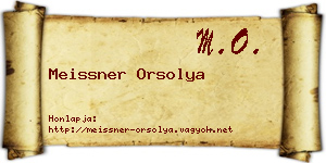 Meissner Orsolya névjegykártya